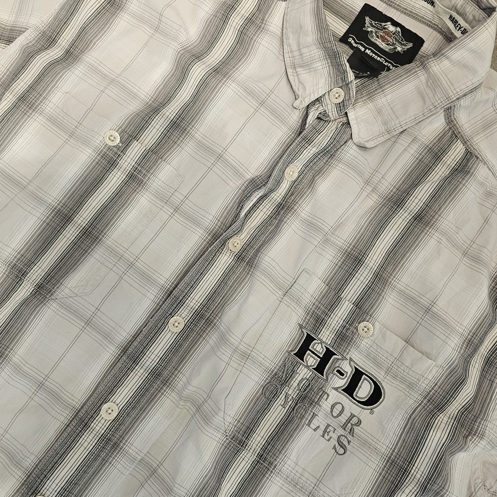 Harley Davidson Button Up Shirt Men 3XL‎ Genuine MotorClothes Motorcycle Pockets